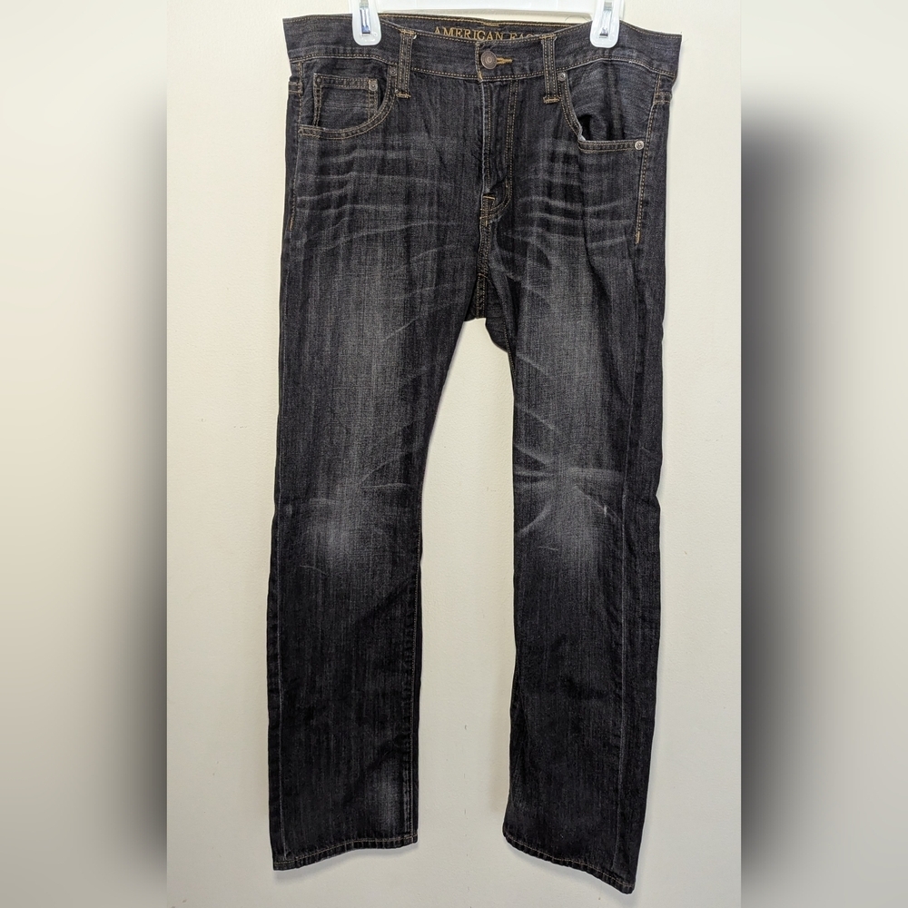 American Eagle Slim Straight Jeans Dark Wash 100% Cotton Men's Size 32x32
